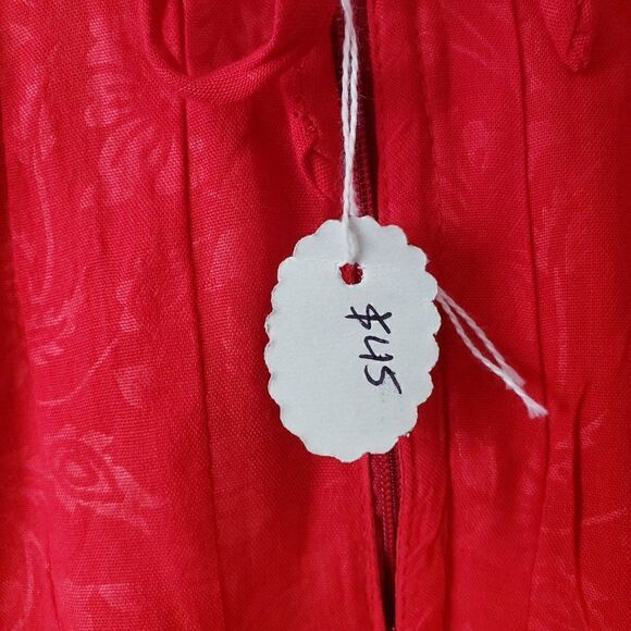 Varsha India Mart Girls Dress Size 26cm 5 / 6 Red Embroidered Lined - Picture 7 of 12